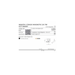 Alfa MAKITA 2 TRACK MAGNETIC 2X 7W CCT SMART AZ4839 AZZARDO